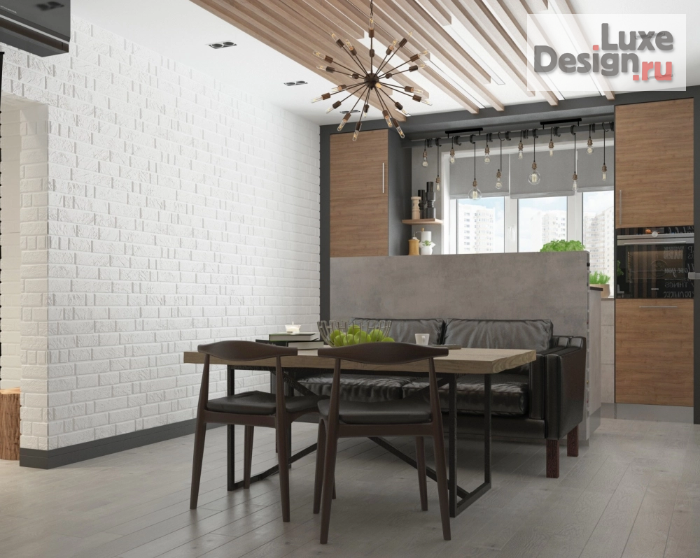 Дизайн интерьера квартиры "Квартира с элементами стиля лофт" (фото 5)