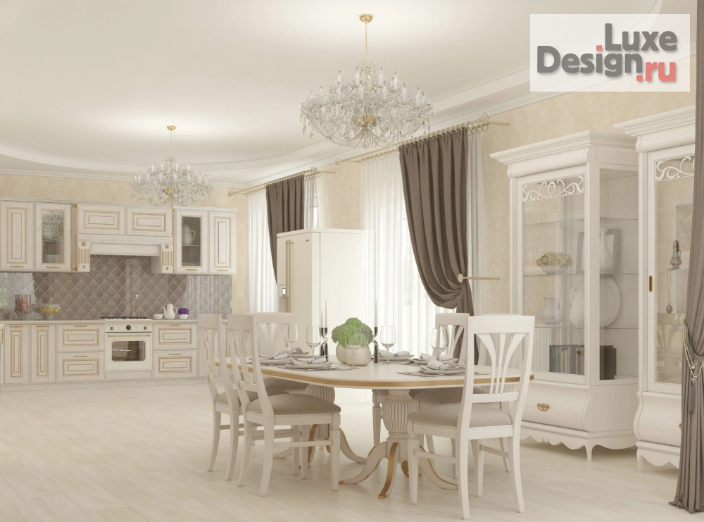 Дизайн интерьера загородного дома "Дом в классическом стиле" (фото 25)