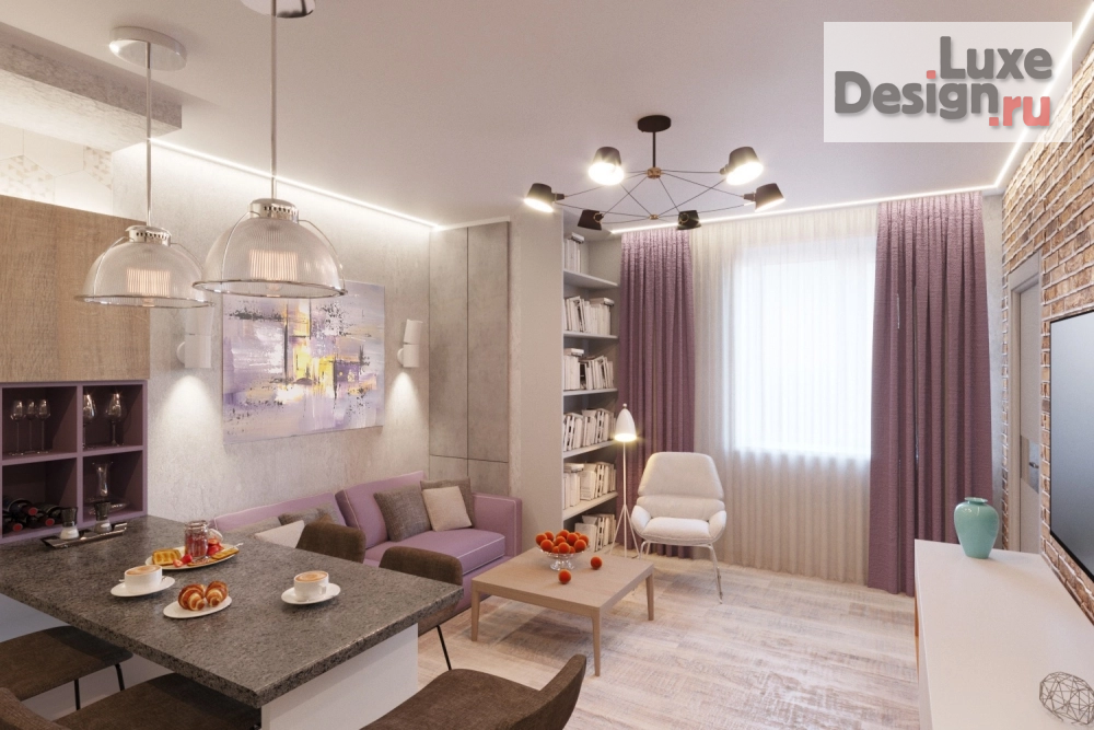 Дизайн интерьера кухни "Кухня-гостиная" (фото 3)