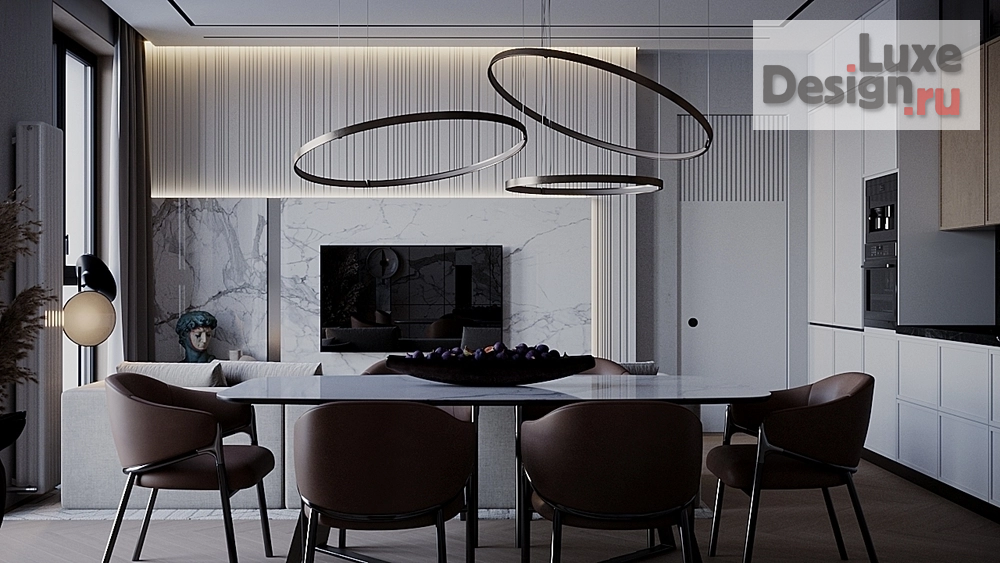 Дизайн интерьера четырехкомнатной квартиры "Квартира в ЖК "Невский" №1" (фото 8)