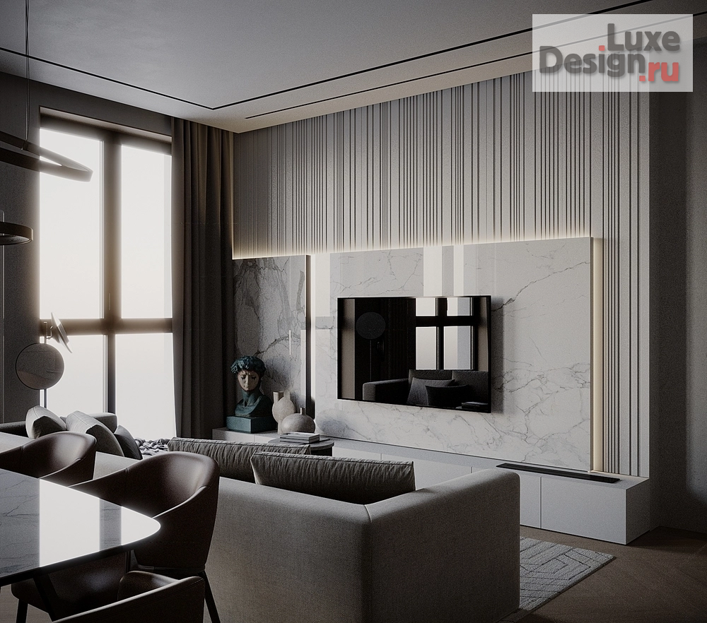 Дизайн интерьера четырехкомнатной квартиры "Квартира в ЖК "Невский" №1" (фото 4)