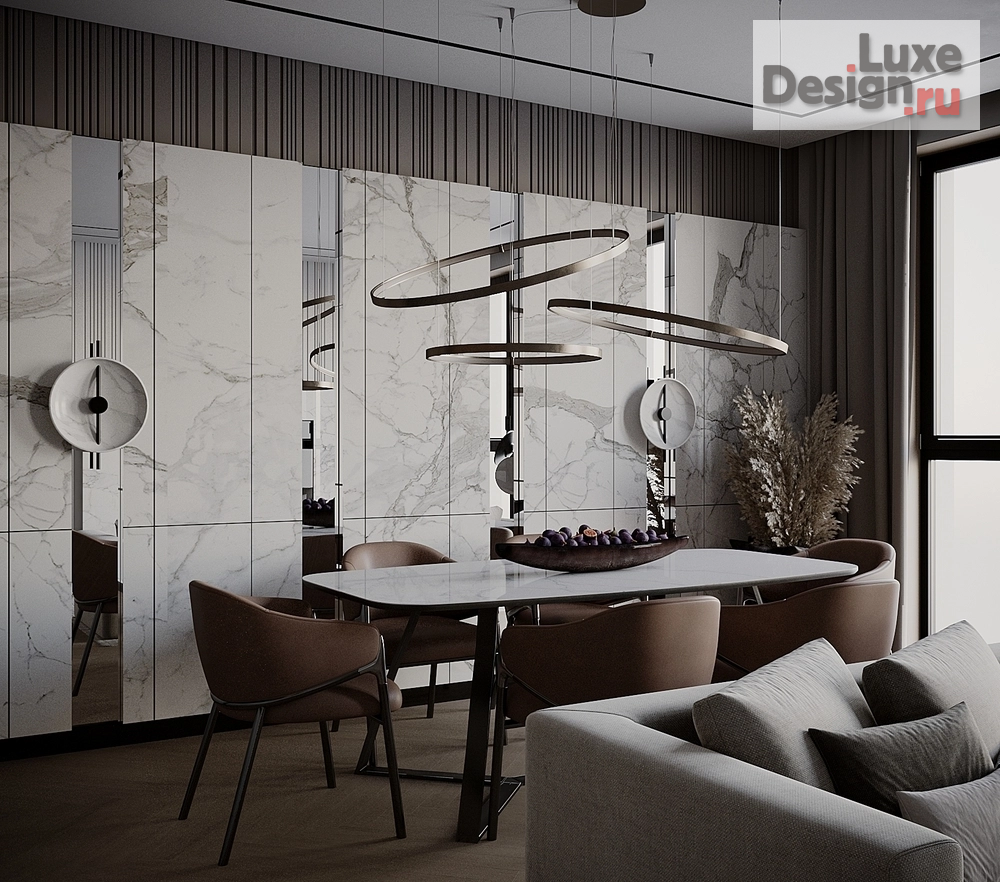 Дизайн интерьера четырехкомнатной квартиры "Квартира в ЖК "Невский" №1" (фото 1)