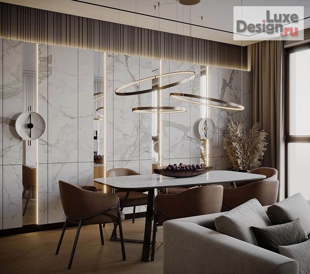 Дизайн интерьера четырехкомнатной квартиры "Квартира в ЖК "Невский" №1" (фото 2)