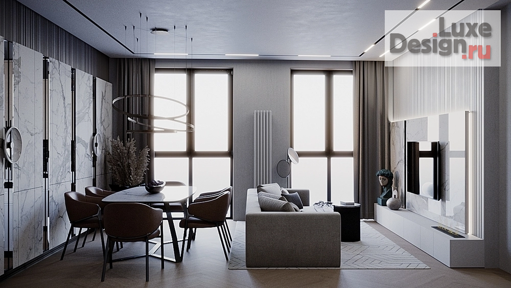 Дизайн интерьера четырехкомнатной квартиры "Квартира в ЖК "Невский" №1" (фото 10)