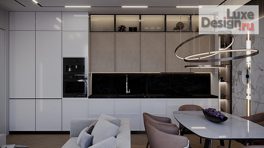 Дизайн интерьера четырехкомнатной квартиры "Квартира в ЖК "Невский" №1" (фото 5)