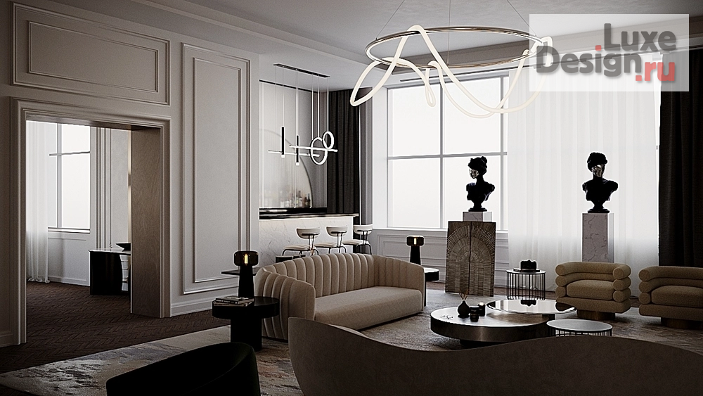 Дизайн интерьера загородного дома "Вилла в п. Шато Соверен" (фото 4)