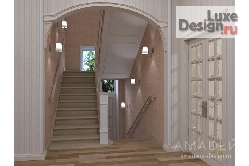 Дизайн интерьера загородного дома ""ВОЗДУШНЫЙ" ИНТЕРЬЕР В КЛАССИЧЕСКОМ СТИЛЕ" (фото 2)