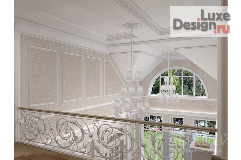 Дизайн интерьера загородного дома ""ВОЗДУШНЫЙ" ИНТЕРЬЕР В КЛАССИЧЕСКОМ СТИЛЕ" (фото 8)