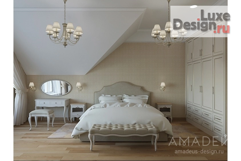 Дизайн интерьера загородного дома ""ВОЗДУШНЫЙ" ИНТЕРЬЕР В КЛАССИЧЕСКОМ СТИЛЕ" (фото 9)