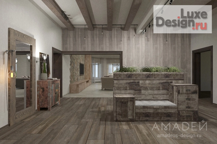 Дизайн интерьера коттеджа "ДОМ С ЭЛЕМЕНТАМИ СТИЛЯ ЛОФТ" (фото 1)