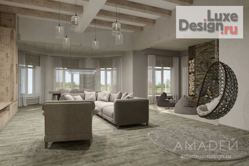 Дизайн интерьера коттеджа "ДОМ С ЭЛЕМЕНТАМИ СТИЛЯ ЛОФТ" (фото 3)