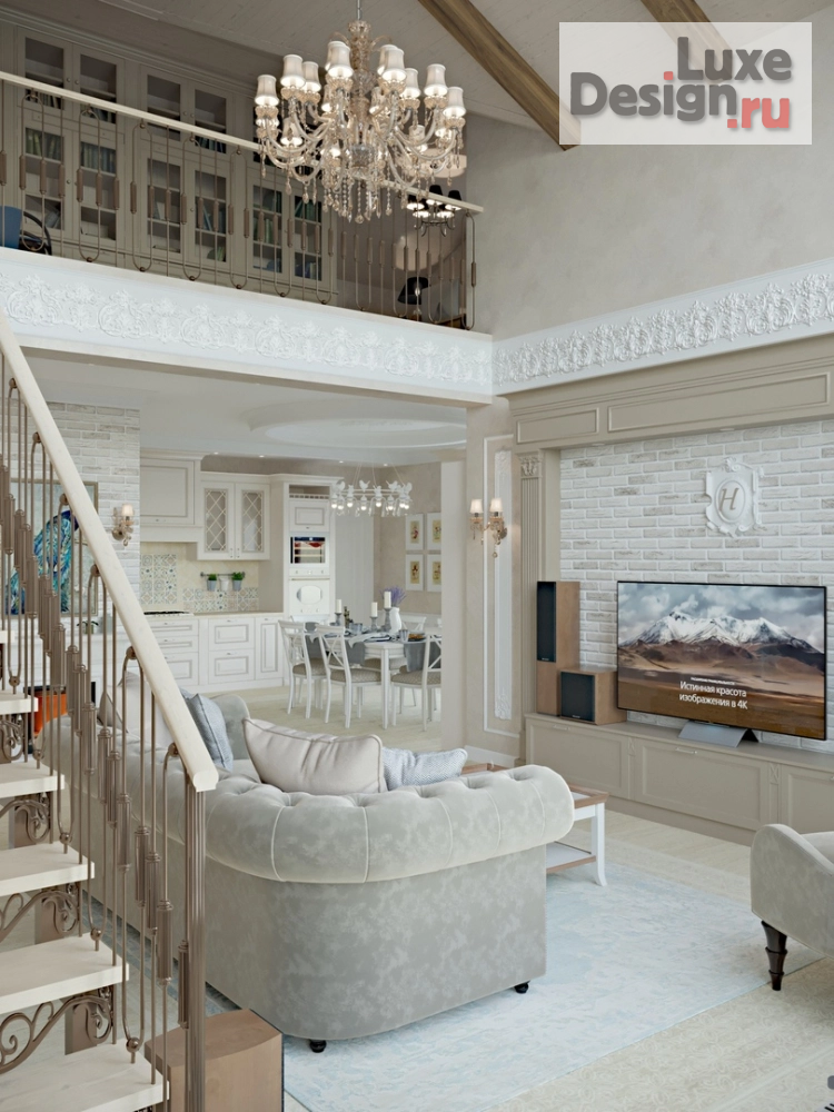 Дизайн интерьера загородного дома "Сказка в лесу" (фото 1)