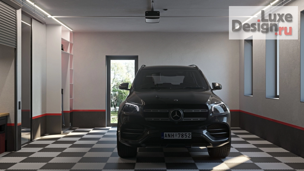 Дизайн интерьера загородного дома "Гараж мечты" (фото 1)