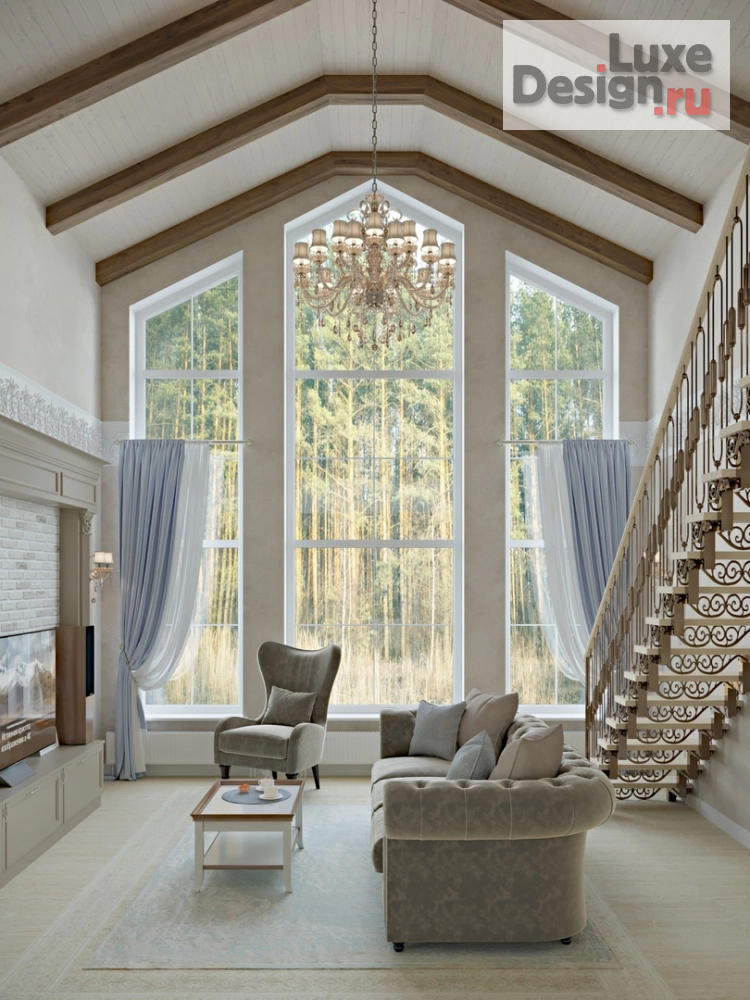 Дизайн интерьера загородного дома "Сказка в лесу" (фото 1)
