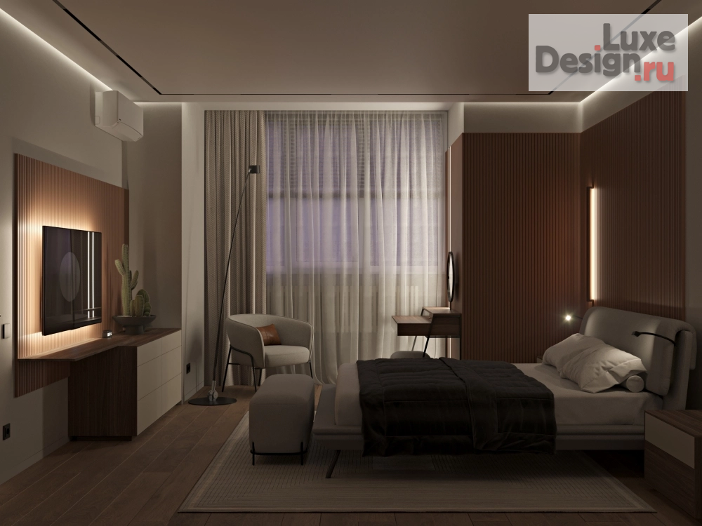 Дизайн интерьера трехкомнатной квартиры "Квартира в ЖК Прайд парк" (фото 1)