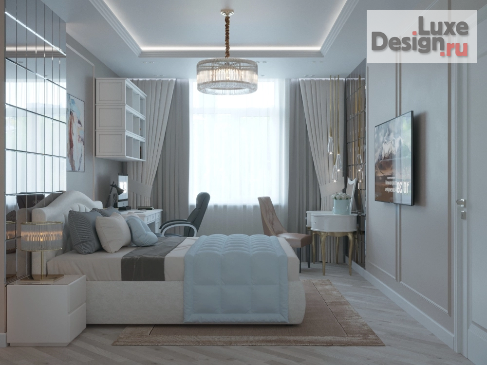 Дизайн интерьера спальни "Дизайн-проект спальни г. Москва" (фото 3)