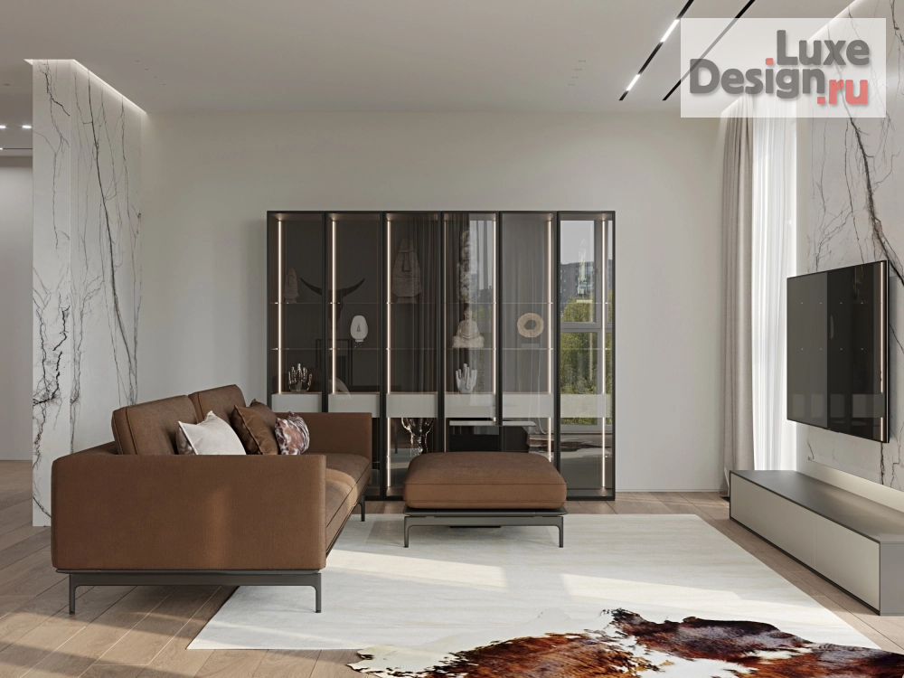 Дизайн интерьера трехкомнатной квартиры "Квартира в ЖК Прайд парк" (фото 1)