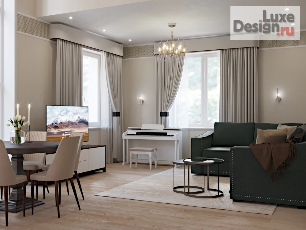 Дизайн интерьера загородного дома "Дом в Московской области" (фото 1)