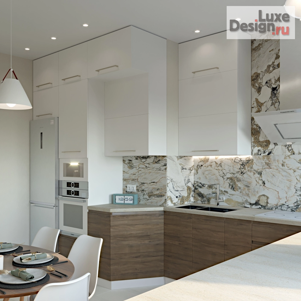 Дизайн интерьера четырехкомнатной квартиры "ЖК "Алые Паруса" Москва" (фото 1)