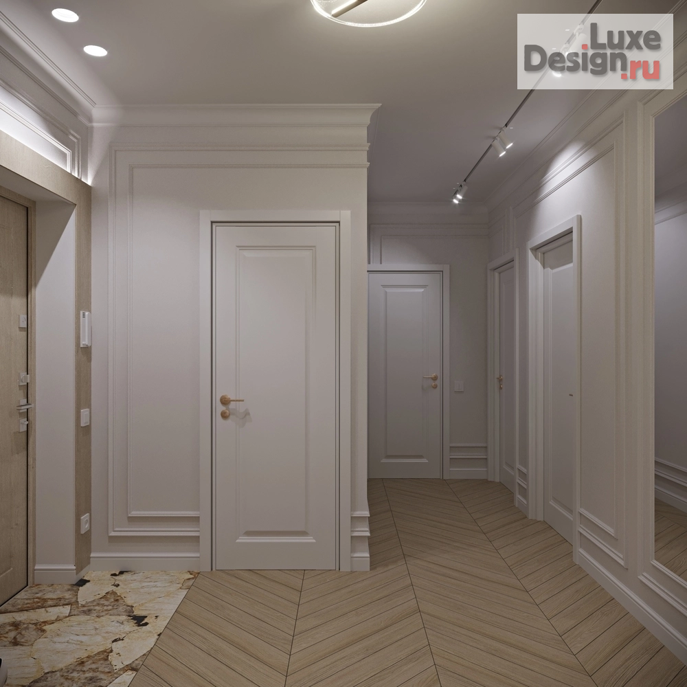 Дизайн интерьера трехкомнатной квартиры "Коридор в ЖК Легенда " (фото 1)