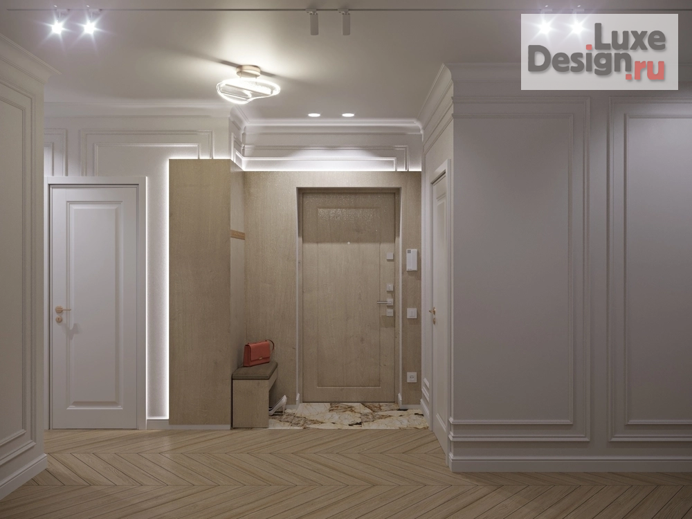 Дизайн интерьера трехкомнатной квартиры "Коридор в ЖК Легенда " (фото 1)