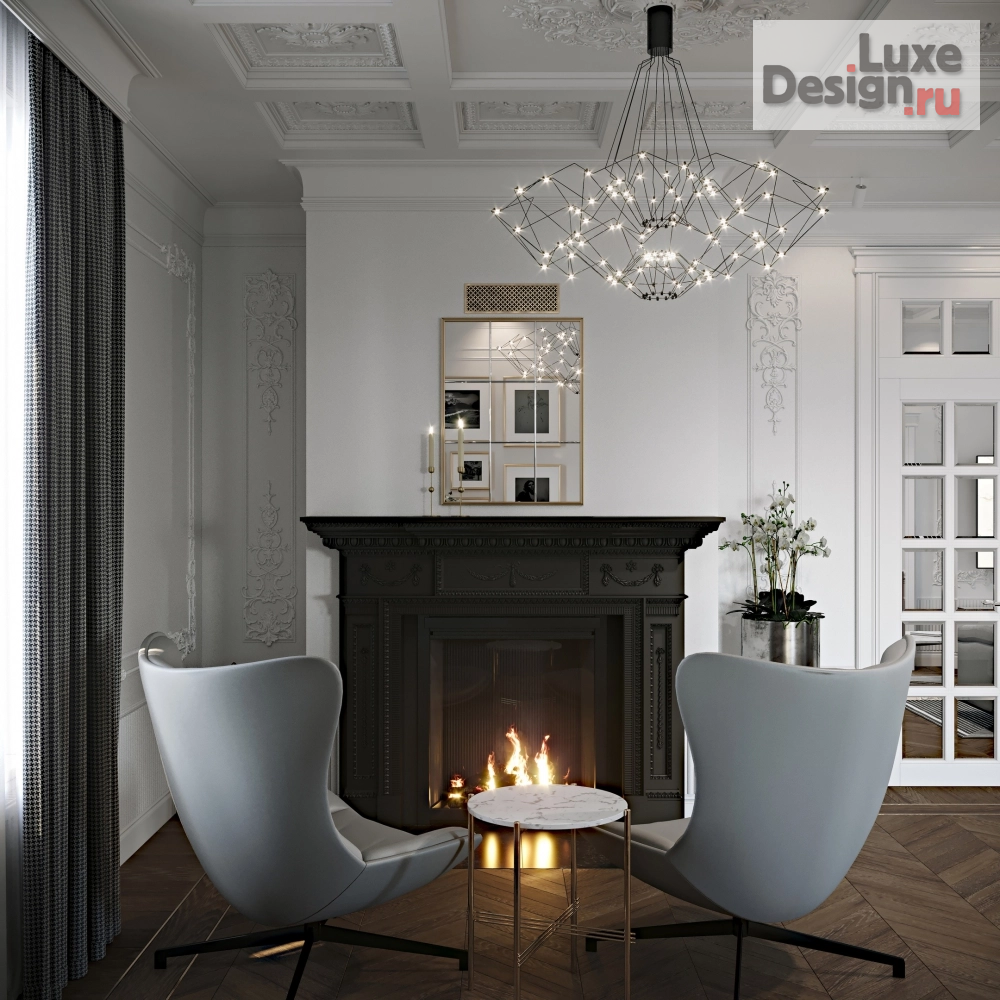 Дизайн интерьера загородного дома "Технологичный дом в классическом стиле" (фото 1)