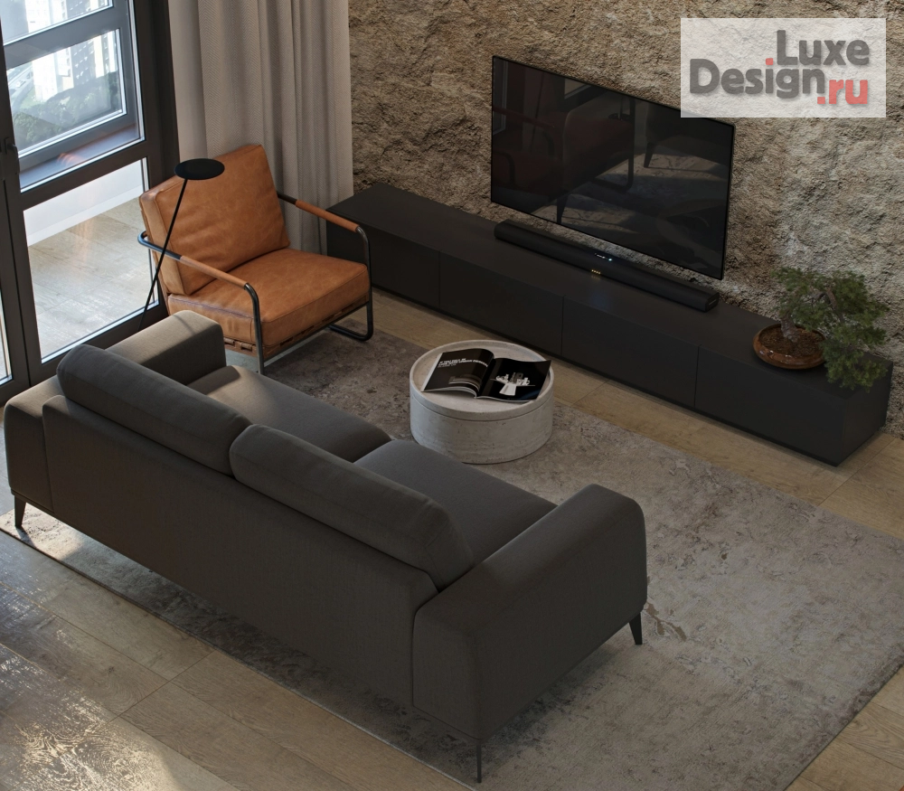 Дизайн интерьера квартиры студии "Квартира-студия для молодой семьи" (фото 1)