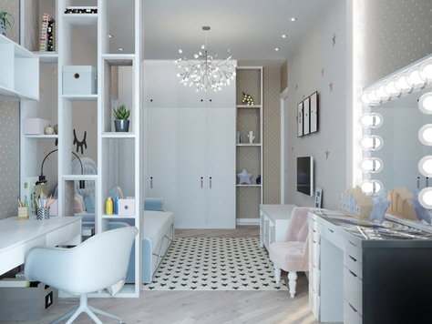 Дизайн интерьера детской в Рязани "Дизайн-проект детской г. Москва"