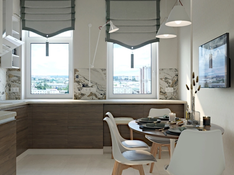 Дизайн интерьера четырехкомнатной квартиры в Рязани "ЖК "Алые Паруса" Москва"