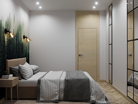 Дизайн интерьера двухкомнатной квартиры в Рязани "Двушка для пятерых"