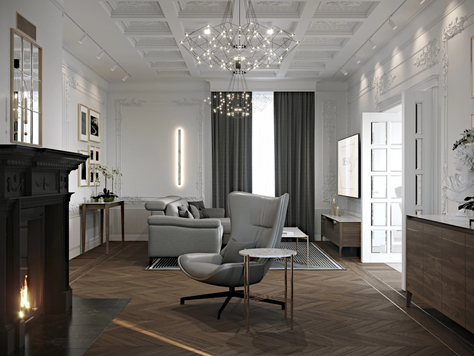 Дизайн интерьера в Рязани "Технологичный дом в классическом стиле"