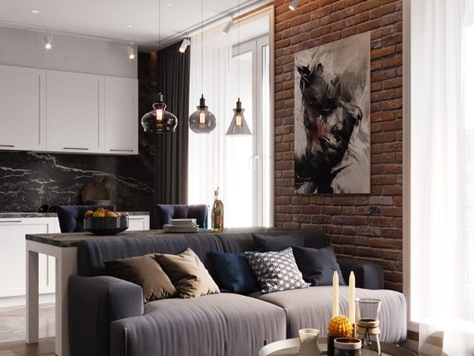 Дизайн интерьера комнаты в Рязани "Проект гостиной"