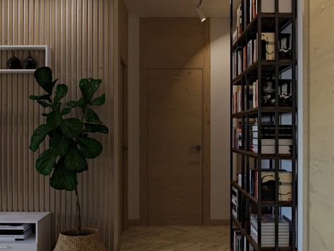 Дизайн интерьера двухкомнатной квартиры в Рязани "Двушка для пятерых"