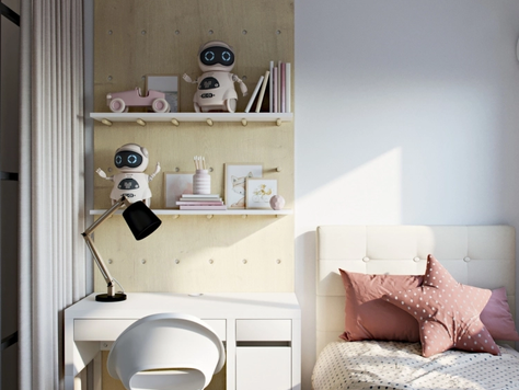 Дизайн интерьера двухкомнатной квартиры в Рязани "Двушка для пятерых"